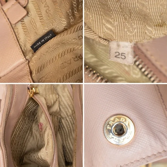 PRADA Large Galleria Saffiano  Hand Tote Bag Leather Pink - Picture 7 of 11